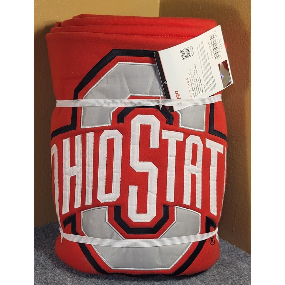 Ohio State Buckeyes NCAA Unisex Micro Raschel Red Throw Blanket (84" x 54")